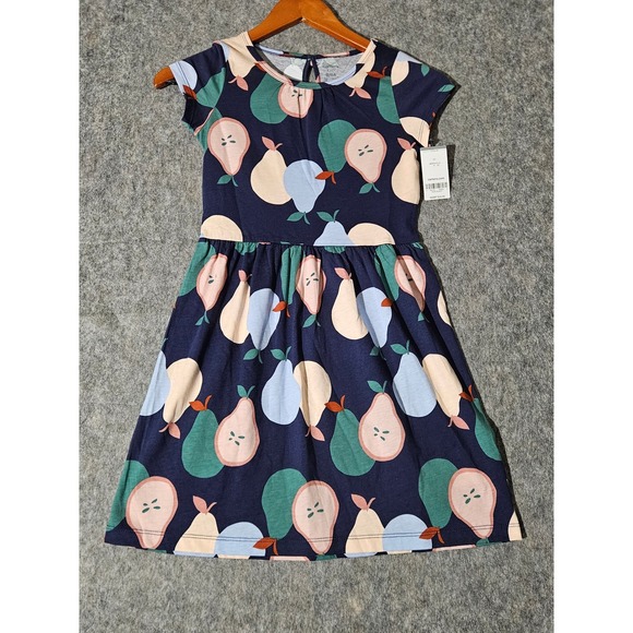 Carter's Other - Carter's Dress Girls Navy Blue Pear Print Short Sleeve Size 8 3M005610